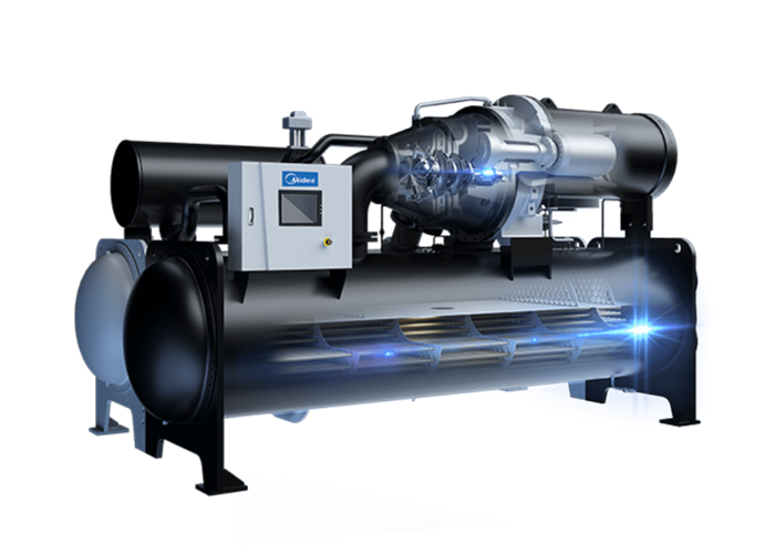 美的超高效雙級壓縮降膜式離心機組